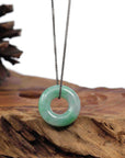 Baikalla Jewelry Jade Pendant Necklace Baikalla "Good Luck Button" Necklace Green Jadeite Jade Pendant For Men