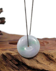 Baikalla Jewelry Jade Pendant Necklace Baikalla "Good Luck Button" Necklace Lavender Jadeite Jade Lucky Ping An Kou Pendant