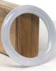 Baikalla Icy Lavender "Traditional Round" Jadeite Jade Bangle Bracelet (60.6mm)