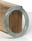 Baikalla Icy Green "Traditional Round" Jadeite Jade Bangle Bracelet (54.9mm)