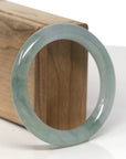 Baikalla Icy Green "Traditional Round" Jadeite Jade Bangle Bracelet (54.9mm)