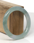 Baikalla Icy Green "Traditional Round" Jadeite Jade Bangle Bracelet (54.9mm)