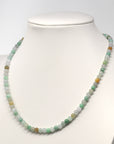 Baikalla Multi-Color Genuine Jadeite Jade Round Bead Necklace (5.5mm)