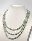 Baikalla Multi-Color Genuine Jadeite Jade Round Bead Necklace (5.5mm)