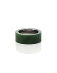 Baikalla Jewelry Jade Ring Baikalla™ "Signature Signet" Stainless Steel Real Green Nephrite Jade Classic Men's Band