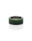 Baikalla Jewelry Jade Ring Baikalla™ "Signature Signet" Stainless Steel Real Green Nephrite Jade Classic Men's Band
