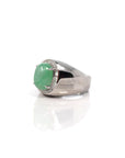 Baikalla Jewelry Jadeite Engagement Ring Baikalla™ Sterling Silver Genuine Green Jadeite Jade Men's Ring