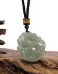 Baikalla Jewelry Jade Pendant Necklace Baikalla "Jade Dragon In Cloud" Genuine White Nephrite Jade Dragon Pendant Necklace