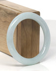 Baikalla Light Green "Traditional Round" Jadeite Jade Bangle Bracelet (54.4mm)