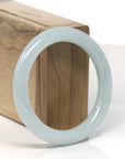 Baikalla Light Green "Traditional Round" Jadeite Jade Bangle Bracelet (54.4mm)