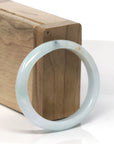 Baikalla Light Green W/ SaJin (Golden Dust) Burmese Jadeite Jade Oval Bangle (56.6mm)