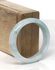 Baikalla Light Blue-Green Jadeite Jade Oval Bangle Bracelet (56mm)