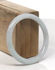 Baikalla Light Green "Traditional Round" Jadeite Jade Bangle Bracelet (56mm)