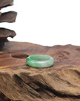 Baikalla Icy Apple-Green Burmese Jadeite Jade Traditional Ring