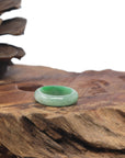 Baikalla Icy Apple-Green Burmese Jadeite Jade Traditional Ring