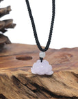 Baikalla Icy Lavender Lotus Jadeite Jade Pendant Necklace