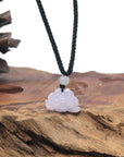 Baikalla Icy Lavender Lotus Jadeite Jade Pendant Necklace