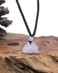 Baikalla Icy Lavender Lotus Jadeite Jade Pendant Necklace