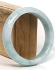 Baikalla Jewelry Jadeite Jade Bangle Bracelet Baikalla "Half Round" Green Lavender Jadeite Jade Bangle Bracelet (57.17 mm)