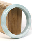 Baikalla Jewelry Jadeite Jade Bangle Bracelet Baikalla "Half Round" Green Lavender Jadeite Jade Bangle Bracelet (57.17 mm)