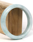 Baikalla Jewelry Jadeite Jade Bangle Bracelet Baikalla "Half Round" Green Lavender Jadeite Jade Bangle Bracelet (57.17 mm)