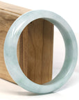 Baikalla Jewelry Jadeite Jade Bangle Bracelet Baikalla "Half Round" Green Lavender Jadeite Jade Bangle Bracelet (57.17 mm)