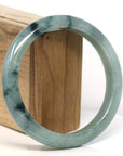 Baikalla Jewelry Jadeite Jade Bangle Bracelet Baikalla "Half Round" Blue-Green Jadeite Jade Bangle Bracelet (63.50 mm)