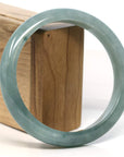 Baikalla Jewelry Jadeite Jade Bangle Bracelet Baikalla "Half Round" Blue-Green Jadeite Jade Bangle Bracelet (66.78 mm)