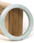 Baikalla Jewelry Jadeite Jade Bangle Bracelet Baikalla "Half Round" Light Green Jadeite Jade Bangle Bracelet (62.30 mm)