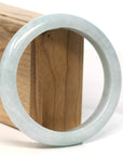 Baikalla Jewelry Jadeite Jade Bangle Bracelet Baikalla "Half Round" Light Green Jadeite Jade Bangle Bracelet (62.30 mm)