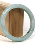Baikalla Jewelry Jadeite Jade Bangle Bracelet Baikalla "Half Round" Blue-Green Jadeite Jade Bangle Bracelet (63.47 mm)
