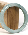 Baikalla Jewelry Jadeite Jade Bangle Bracelet Baikalla "Half Round" Blue-Green Jadeite Jade Bangle Bracelet (63.47 mm)