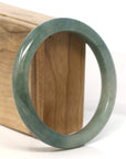 Baikalla Jewelry Jadeite Jade Bangle Bracelet Baikalla "Half Round" Light Green Jadeite Jade Bangle Bracelet (64.47 mm)