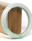 Baikalla Jewelry Jadeite Jade Bangle Bracelet Baikalla "Half Round" Light Green Lavender Jadeite Jade Bangle Bracelet (57.17 mm)