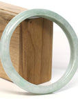 Baikalla Jewelry Jadeite Jade Bangle Bracelet Baikalla "Half Round" Light Green Lavender Jadeite Jade Bangle Bracelet (57.17 mm)