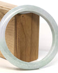 Baikalla Jewelry Jadeite Jade Bangle Bracelet Baikalla "Half Round" Light Green Lavender Jadeite Jade Bangle Bracelet (57.17 mm)