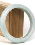 Baikalla Jewelry Jadeite Jade Bangle Bracelet Baikalla "Half Round" Green Lavender Jadeite Jade Bangle Bracelet (57.17 mm)