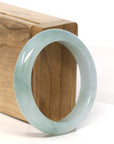 Baikalla Jewelry Jadeite Jade Bangle Bracelet "Classic Princess Half Round" Blue- Green Jadeite Jade Bangle (52.3 mm)