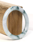 Baikalla Jewelry Jadeite Jade Bangle Bracelet "Classic Round" Blue- Green Jadeite Jade Bangle (55.5 mm)