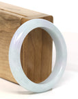 Baikalla Jewelry Jadeite Jade Bangle Bracelet Baikalla "Half Round" Lavender Green Jadeite Jade Bangle Bracelet (58.75 mm)