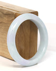 Baikalla Jewelry Jadeite Jade Bangle Bracelet Baikalla "Half Round" Lavender Green Jadeite Jade Bangle Bracelet (58.75 mm)