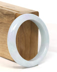 Baikalla Jewelry Jadeite Jade Bangle Bracelet Baikalla "Half Round" Lavender Green Jadeite Jade Bangle Bracelet (53.5 mm)