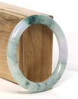 Baikalla Jewelry Jadeite Jade Bangle Bracelet "Classic Round" Blue- Green Jadeite Jade Bangle (55.8 mm)