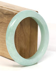 Baikalla Jewelry Jadeite Jade Bangle Bracelet "Classic Princess Half Round" light Apple Green Jadeite Jade Bangle (55.7 mm)