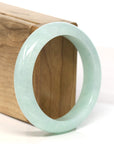 Baikalla Jewelry Jadeite Jade Bangle Bracelet "Classic Princess Half Round" light Apple Green Jadeite Jade Bangle (55.6 mm)