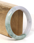 Baikalla Jewelry Jadeite Jade Bangle Bracelet Baikalla "Half Round" Lavender Green Jadeite Jade Bangle Bracelet (58.75 mm)