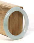Baikalla Jewelry Jadeite Jade Bangle Bracelet "Classic Round" Ice Jadeite Jade Bangle (53.4 mm)
