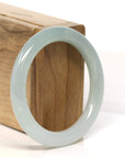 Baikalla Jewelry Jadeite Jade Bangle Bracelet "Classic Round" Ice Jadeite Jade Bangle (53.4 mm)