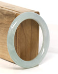 Baikalla Jewelry Jadeite Jade Bangle Bracelet "Classic Round" Ice Jadeite Jade Bangle (53.4 mm)