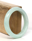 Baikalla Jewelry Jadeite Jade Bangle Bracelet "Classic Princess Half Round" light Apple Green Jadeite Jade Bangle (54.5 mm)